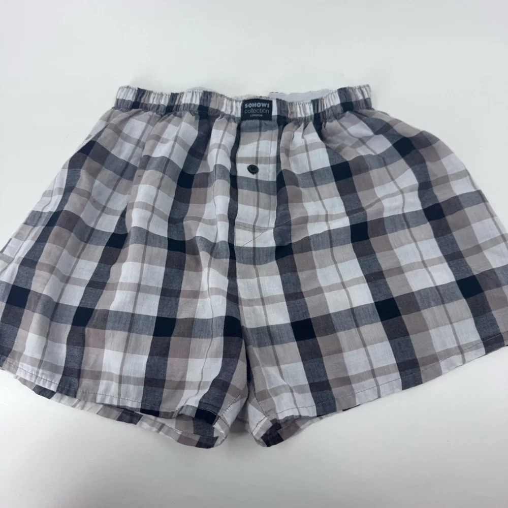 Sohow1 Plaid Boxers‎ - Black, Gray, Brown